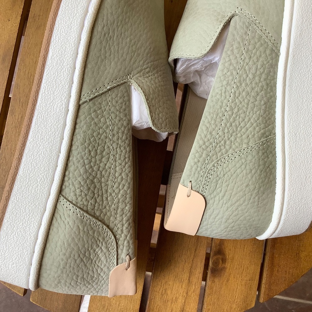 Lucky Brand Hadie Leather Slip On Loafer Sneaker Seagrass SZ 9 - Picture 7 of 15